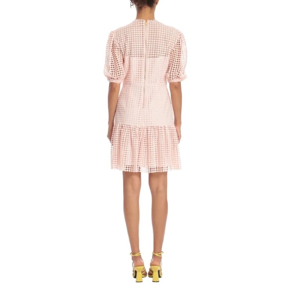 NWT Donna Morgan Short Lace Puff Sleeve Cocktail Dress - size 16 - Picture 2 of 8